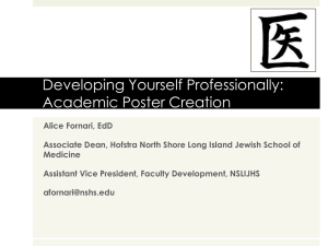 Developing Yourself Professionally: Academic Poster Creation