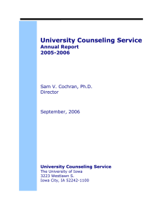 University Counseling Service  Annual Report 2005-2006