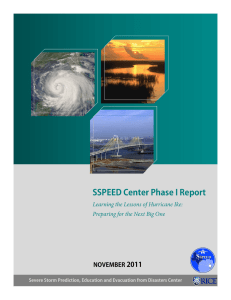 SSPEED Center Phase I Report 2011 S Learning the Lessons of Hurricane Ike: