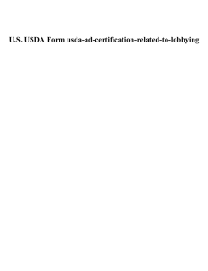 U.S. USDA Form usda-ad-certification-related-to-lobbying