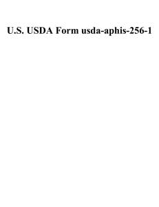 U.S. USDA Form usda-aphis-256-1
