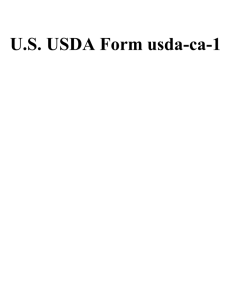 U.S. USDA Form usda-ca-1