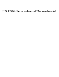 U.S. USDA Form usda-ccc-823-amendment-1