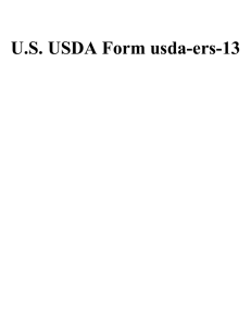 U.S. USDA Form usda-ers-13