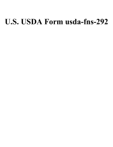 U.S. USDA Form usda-fns-292