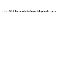 U.S. USDA Form usda-fs-famweb-logon-id-request