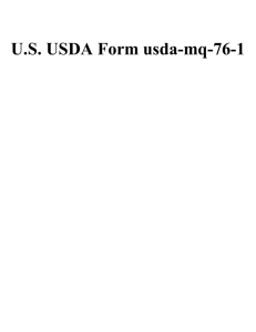 U.S. USDA Form usda-mq-76-1