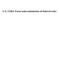 U.S. USDA Form usda-submission-of-federal-rules