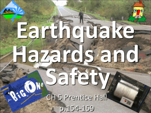 Earthquake Hazards and Safety CH 5 Prentice Hall