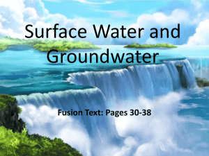 Surface Water and Groundwater Fusion Text: Pages 30-38