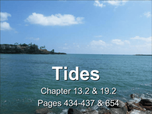Tides Chapter 13.2 &amp; 19.2 Pages 434-437 &amp; 654