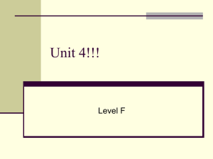 Unit 4!!! Level F