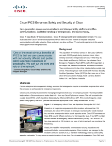 Cisco IPICS Enhances Safety and Security at Cisco