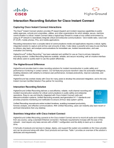 Interaction Recording Solution for Cisco Instant Connect