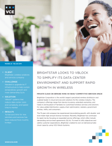 BRIGHTSTAR LOOKS TO VBLOCK TO SIMPLIFY ITS DATA CENTER GROWTH IN WIRELESS