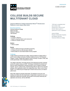 COLLEGE BUILDS SECURE MULTITENANT CLOUD  CASE STUDY