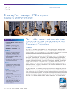 Financing Firm Leverages UCS for Improved Scalability and Performance