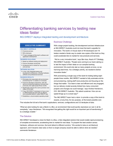 Differentiating banking services by testing new ideas faster Business Challenge