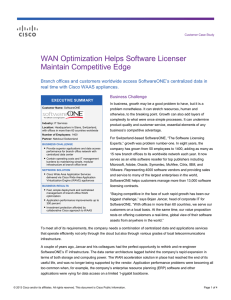 WAN Optimization Helps Software Licenser Maintain Competitive Edge