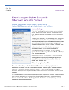 Event Managers Deliver Bandwidth Where and When It’s Needed