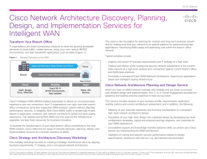 Cisco Network Architecture Discovery, Planning, Design, and Implementation Services for Intelligent WAN