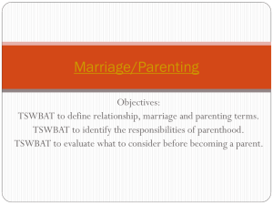 Marriage/Parenting