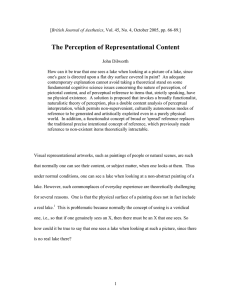 The Perception of Representational Content