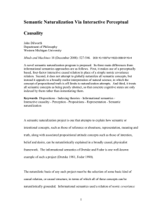 Semantic Naturalization Via Interactive Perceptual Causality