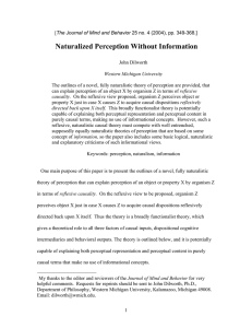 Naturalized Perception Without Information