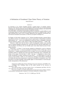 A Refutation of Goodman’s Type-Token Theory of Notation