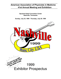 1999 Exhibitor Prospectus  American Association of Physicists in Medicine