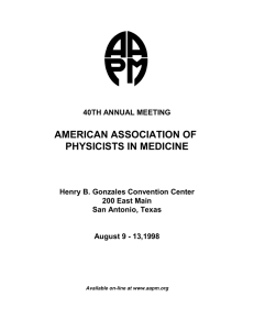 AMERICAN ASSOCIATION OF PHYSICISTS IN MEDICINE