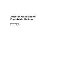 American Association Of Physicists In Medicine  Financial Report