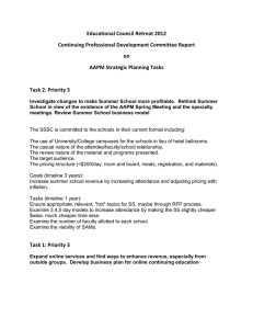 Educational Council Retreat 2012 Continuing Professional Development Committee Report on