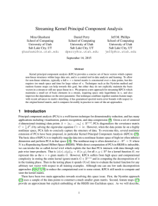 Streaming Kernel Principal Component Analysis