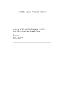 CS6160 Class Project Report A survey of Johnson Lindenstrauss transform -