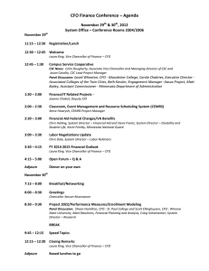 CFO Finance Conference – Agenda November 29 &amp; 30 , 2012
