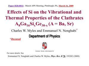 Effects of Si on the Vibrational and A Ga