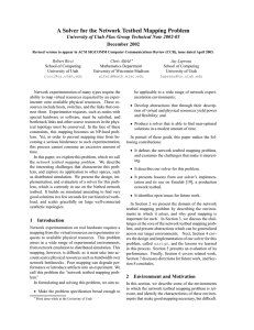 A Solver for the Network Testbed Mapping Problem December 2002