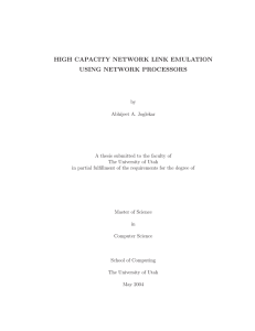 HIGH CAPACITY NETWORK LINK EMULATION USING NETWORK PROCESSORS