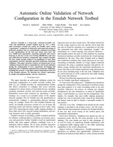 Automatic Online Validation of Network Configuration in the Emulab Network Testbed