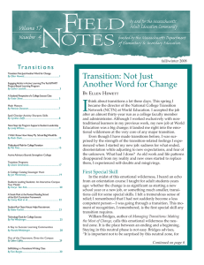 Transition: Not Just Another Word for Change