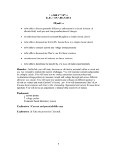 to be able to discuss potential difference and current in... electric field, work per unit charge and motion of charges