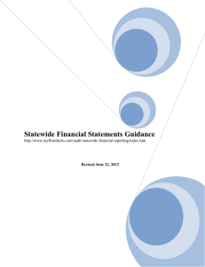 Statewide Financial Statements Guidance   financial reporting/index.htm Revised June 22, 2012
