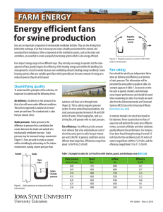 Energy efficient fans for swine production FARM ENERGY