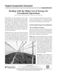 Dealing with the High Cost of Energy for Greenhouse Operations