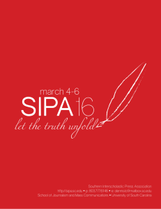 SIPA16 let the truth unfold march 4-6