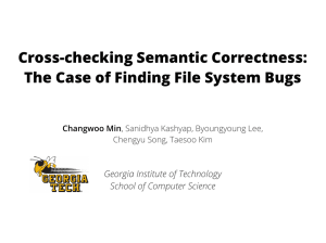 Cross-checking Semantic Correctness: The Case of Finding File System Bugs