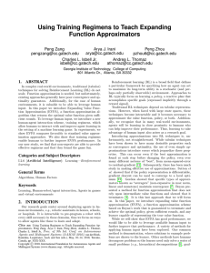 Using Training Regimens to Teach Expanding Function Approximators
