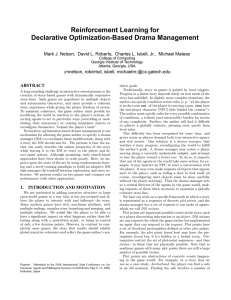 Reinforcement Learning for Declarative Optimization-Based Drama Management